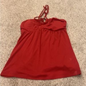 Red Strapless Shirt with Tie (medium)